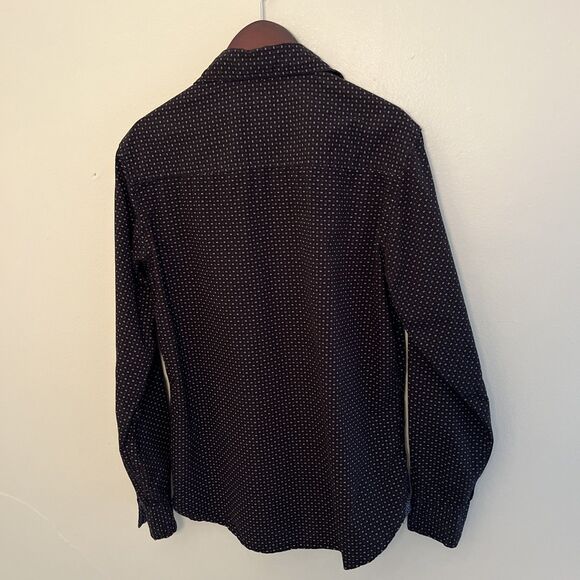 Paper Denim & Cloth Geo Floral Cottagecore Cotton Button Up, Black/Navy- Small - Picture 9 of 9